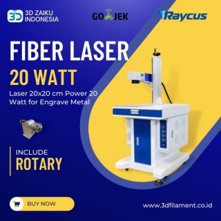 Zaiku Fiber Laser Marking 20x20 cm Power 20 Watt with Rotary for Metal - Tanpa Komputer